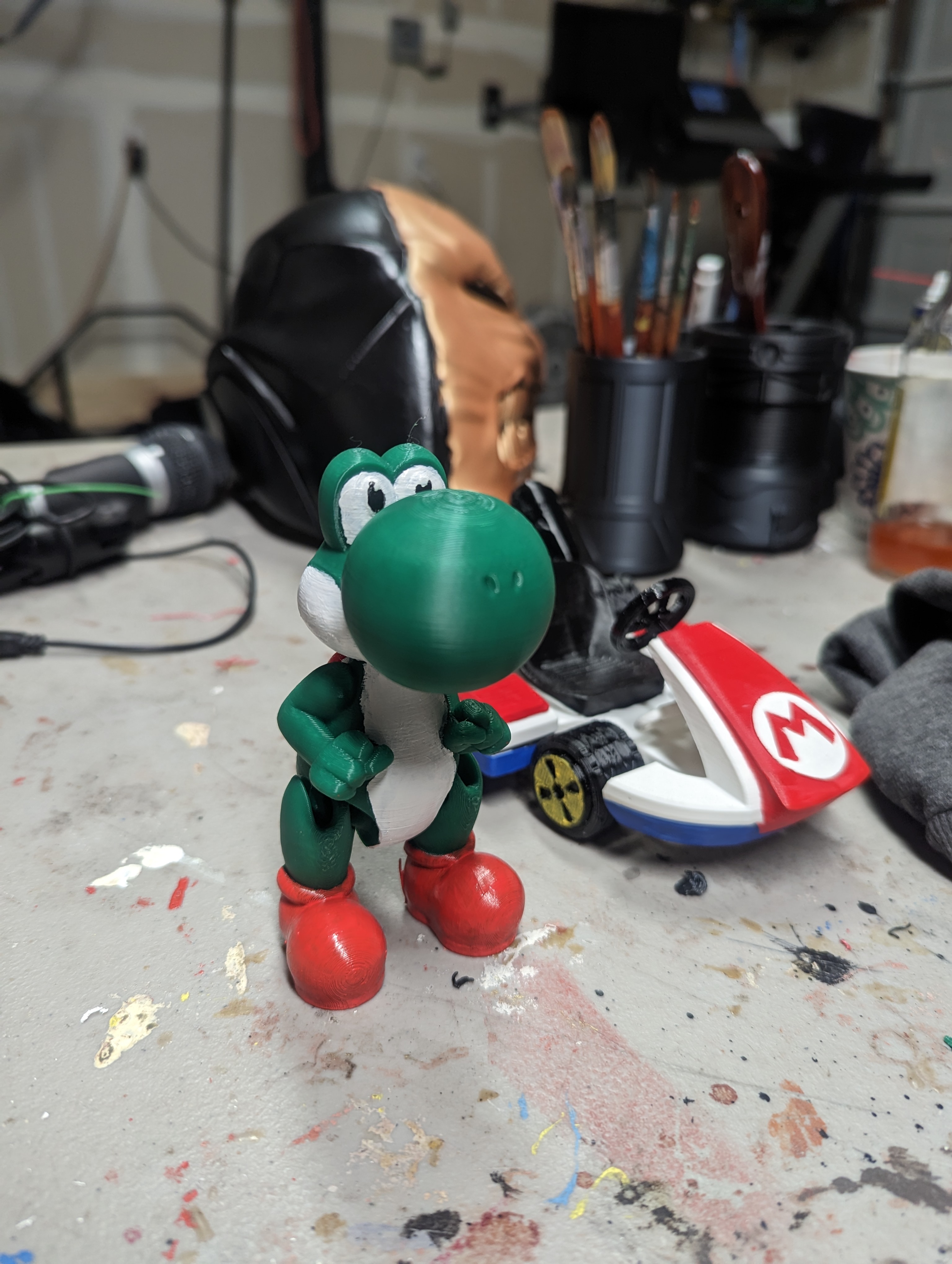 flexi yoshi brinquedo arte impressão colocar lagarto Dragão mario luigi 3D print model - Mito3D