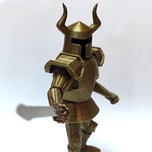 flexible articulated knight game multicolor sculpture armor 3d print model - Mito3D