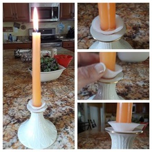 flexible candle drip catcher aka bobeche home ninjaflex functional print dining 3d print model - Mito3D
