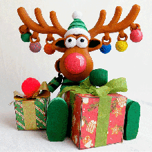 flexible Navidad reno flexi regalo Arte juguete decoración 3d print model - Mito3D