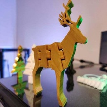 flexible christmas reindeer art decorations creatures 3d print model - Mito3D