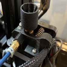 flexible filament extruder cable holder cr10 mini ender 3 tool 3d printer extruders upgrade pro creality cr-10 clip bowden 3d print model - Mito3D