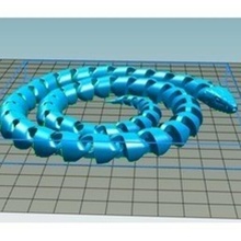 flexible hinge snake snake flexi flexible movement 3d print model - Mito3D