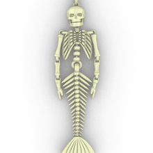 flexible mermaid skeleton jewelry flexible mermaid skeleton fish skull siren pendant esqueletostl bond