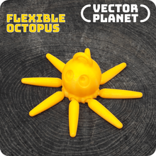 flexible octopus Spiel - Spielzeug Tier artikuliert flexibel drucken-in-place 3d print model - Mito3D