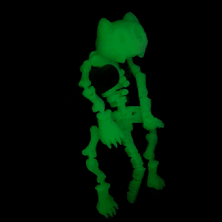 flexibel Skelett Katze Calavera Knochen Halloween gruslig articulado flexi Decoraci Craneo Spielzeug Hexen gato 3d print model - Mito3D
