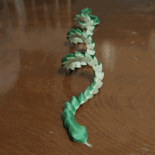 flexible snake 90 cm 3d print model - Mito3D
