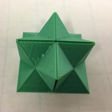 flexible stellated rhombic dodecahedron half cube dissection rectangular prism various 3d print model - Mito3D