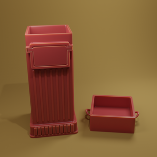 flexible trash bin dust recycling print place flexi upcycling 3d print model - Mito3D