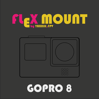 flexmount gopro 8 vertical & horizontal yannikfpv fpv drone fpv drone fpv mount gopro gopro8 gopro 8 flexmount free-flexmount yannikfpv  3d print model - Mito3D