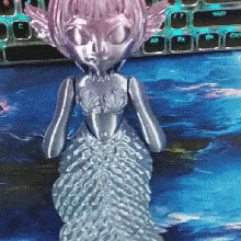 flexy chibi mermaid - print place art articulating articulated flexy flexi flexible link toy fidget wiggle print place cute adorable chibi mermaid girl mysticsaige mysticsaigearts 3d print model - Mito3D