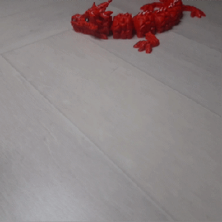 flexy dragon flexi serpent articulé souple chance cadeau jouet impression endroit animal soutiens dessin animé 3d print model - Mito3D