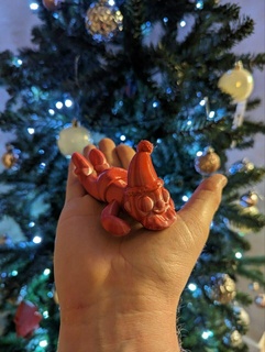 esnek düşmüş Noel Baba oyun 3d print model - Mito3D