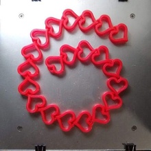 flexy heart chain print-in-place hearts love amor valentine valentin decoration 3d print model - Mito3D