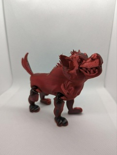 flexy hyène animal amusement jouets flexi souple 3d print model - Mito3D