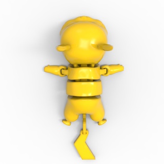 flexy pikachu retrieved flexi flexible toy fantasy 3d print model - Mito3D