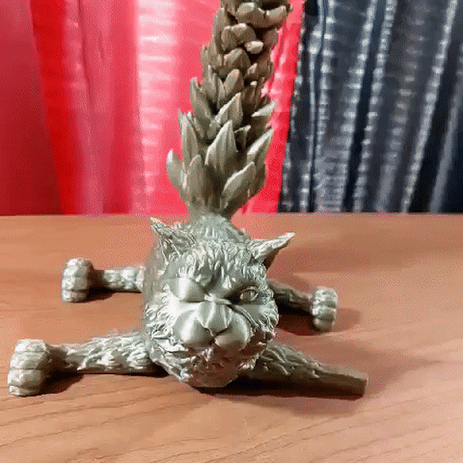 flexy Pirat Katze Kunst artikulieren artikuliert flexi flexibel Verknüpfung Spielzeug zappeln drucken Ort unterstützt niedlich Tier Haustier flauschige bezaubernd Mystiker Rebecca fischer 3D print model - Mito3D