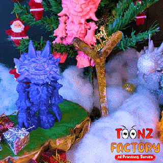 flexy print-in-place krampus articulated flexi christmas season snow flexable linkage link links toy factory pinocchio fokoos fidget print place supports 3d print model - Mito3D