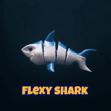 flexy shark art fish sea water ocean toy flexi articulated flexible gift swim aquarium tooth jaws fin 3d print model - Mito3D