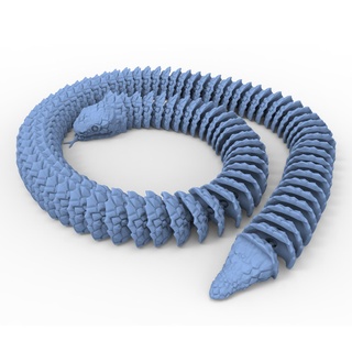 flessibile serpente recuperato giocattolo giapponese Drago shenron Stampa posto fantasia agitarsi 3d print model - Mito3D
