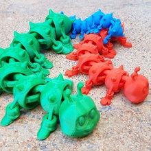 flexible gusano artilugio juguetes 3d print model - Mito3D