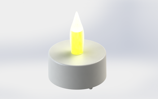 flickering tea light Home led emitting diode cr2032 2032 cr battery diy 3d print model - Mito3D
