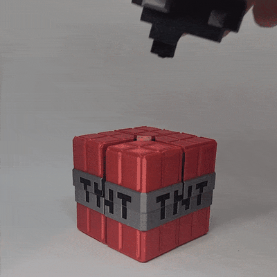 flint steel - minecraft game creeper tnt exploding boom fire articulated tool lighter 3d print model - Mito3D