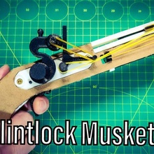 pederneira mosquete v20 ferramenta arma fogo pistola borracha banda 3d impressora partes 3d print model - Mito3D
