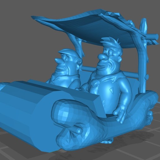 de coche los picapiedra juego picapiedras pedro pablo blackfox 3D print model - Mito3D