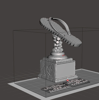 flip flop madre giorno arte trofeo chancla 3d print model - Mito3D