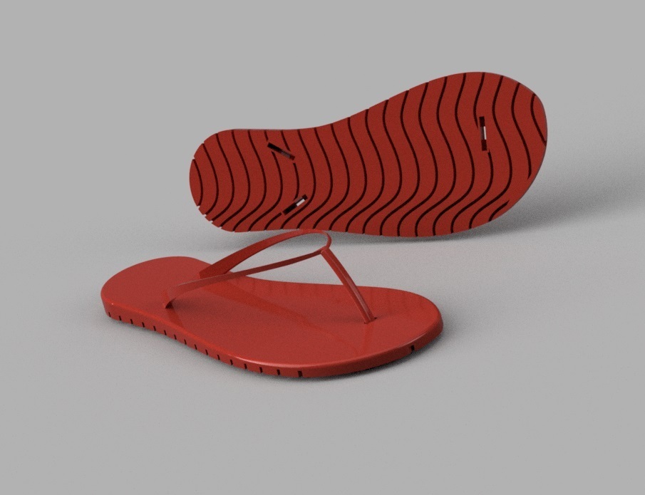 retourner flops iota mode chaussures chaussure souple fléchir 3D print model - Mito3D