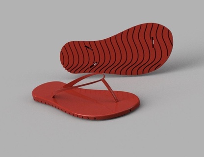 flip flops ojotas Fashion flip flops ojotas shoes footwear flexible flex  3d print model - Mito3D