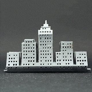 capovolge ny città architettura testo Flip monumento nyc York grattacielo silhouette maestro stampante arte 3d print model - Mito3D