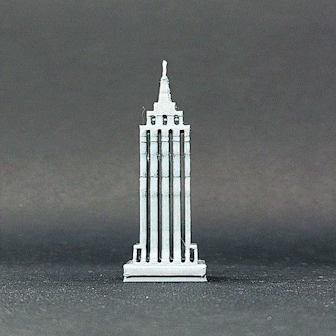 flips statue liberty - empire state Architecture apple of text flip monument nyc new york city skyscraper silhouette master printer art 3D print model - Mito3D