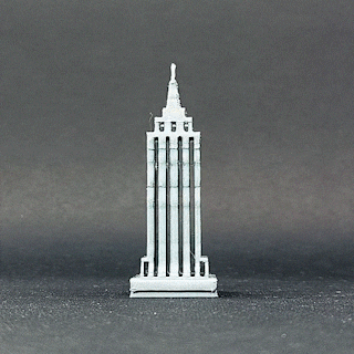 capovolge statua libertà impero architettura Mela testo Flip monumento nyc York città grattacielo silhouette maestro stampante arte 3d print model - Mito3D
