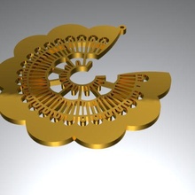 flört etmek mandala takı küpe mücevher moda 3d print model - Mito3D