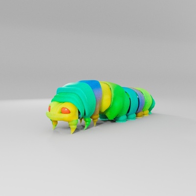 flixible caterpilar 3d print object flexibletoys toys 3d print model - Mito3D