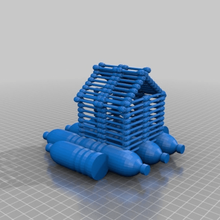 yüzebilen plastik çöp pamuklu çubukla evi baskı dökümü mimarlık yapılar binalar 3d print model - Mito3D