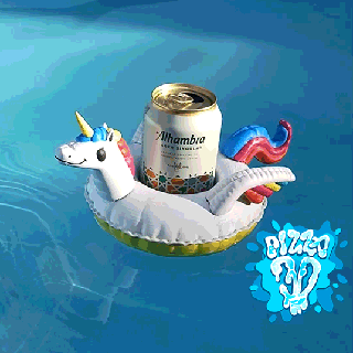 floating coaster pack cans float summer animals flamenco unicorn swimming pool soft drink parties events 3d print model - Mito3D