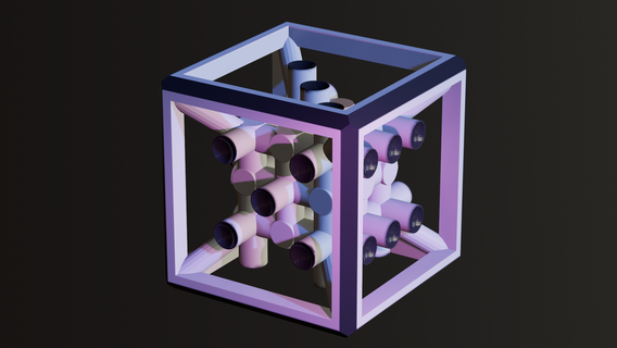 floating die Game says given board games of chance only dicecults toys art mathematics numbers 3d print model - Mito3D