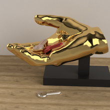flutuante mão titular da chave de elevado detalhe a arte casa decoração escultura alta o ouro cobre bronze moderno estátua mármore original bonita 3d print model - Mito3D