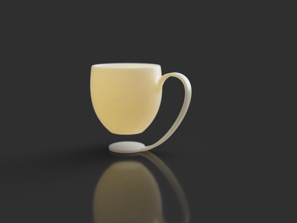 floating mug architecture household coffee cup souvenir cute interesting useful 3d print model - Mito3D