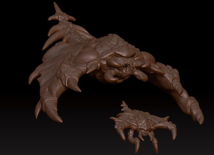 flock printable brood lords baby ding dong Game broodlord lord starcraft sc2 zerg model sci-fi 3d print model - Mito3D