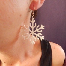 flocon earring jewelry earrings flake jewerly 3d print model - Mito3D