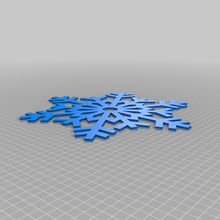 flocon neige snow flake christmas decoration noel de snowflake decor 3d print model - Mito3D
