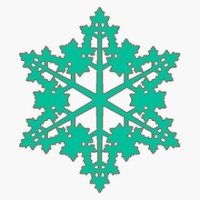 flocon neige snowflake art math 3d print model - Mito3D