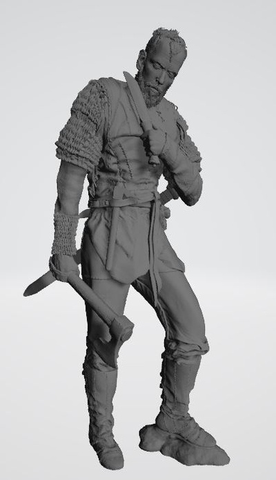 floki vikings 32mm jeu zombicide art jouet miniature jeux guerre séries fantaisie médiéval chevalier 3d print model - Mito3D