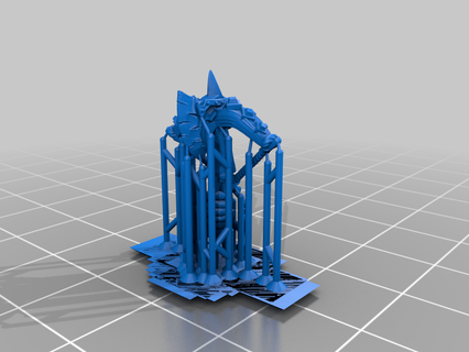 flokir crossbow bigger supports sculpture sculptures 3d print model - Mito3D