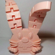 Diskette Hase artikuliert Ohren Ostern Spiel Tiere 3d print model - Mito3D