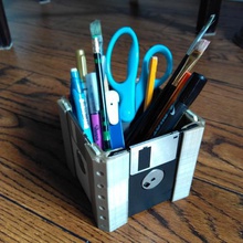 floppy disk casa cesto box organizzatore famiglia 3d print model - Mito3D